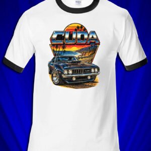 1970 Plymouth Cuda ringer t-shirt