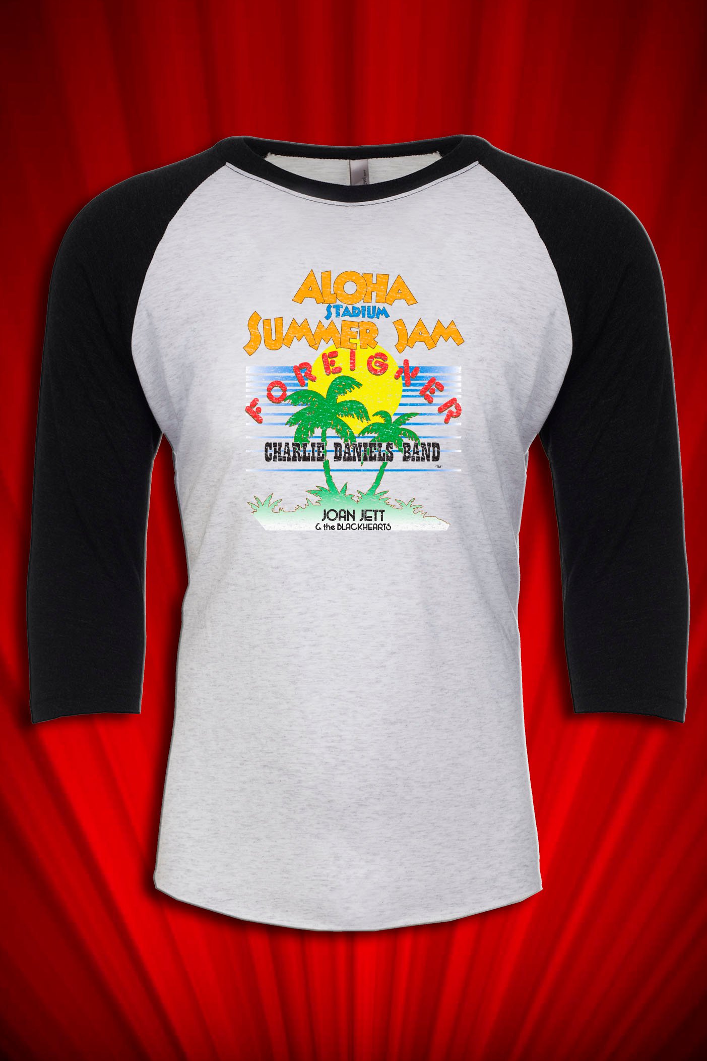 Aloha Stadium Summer Jam Hawaii 1982 Tour Raglan Jersey