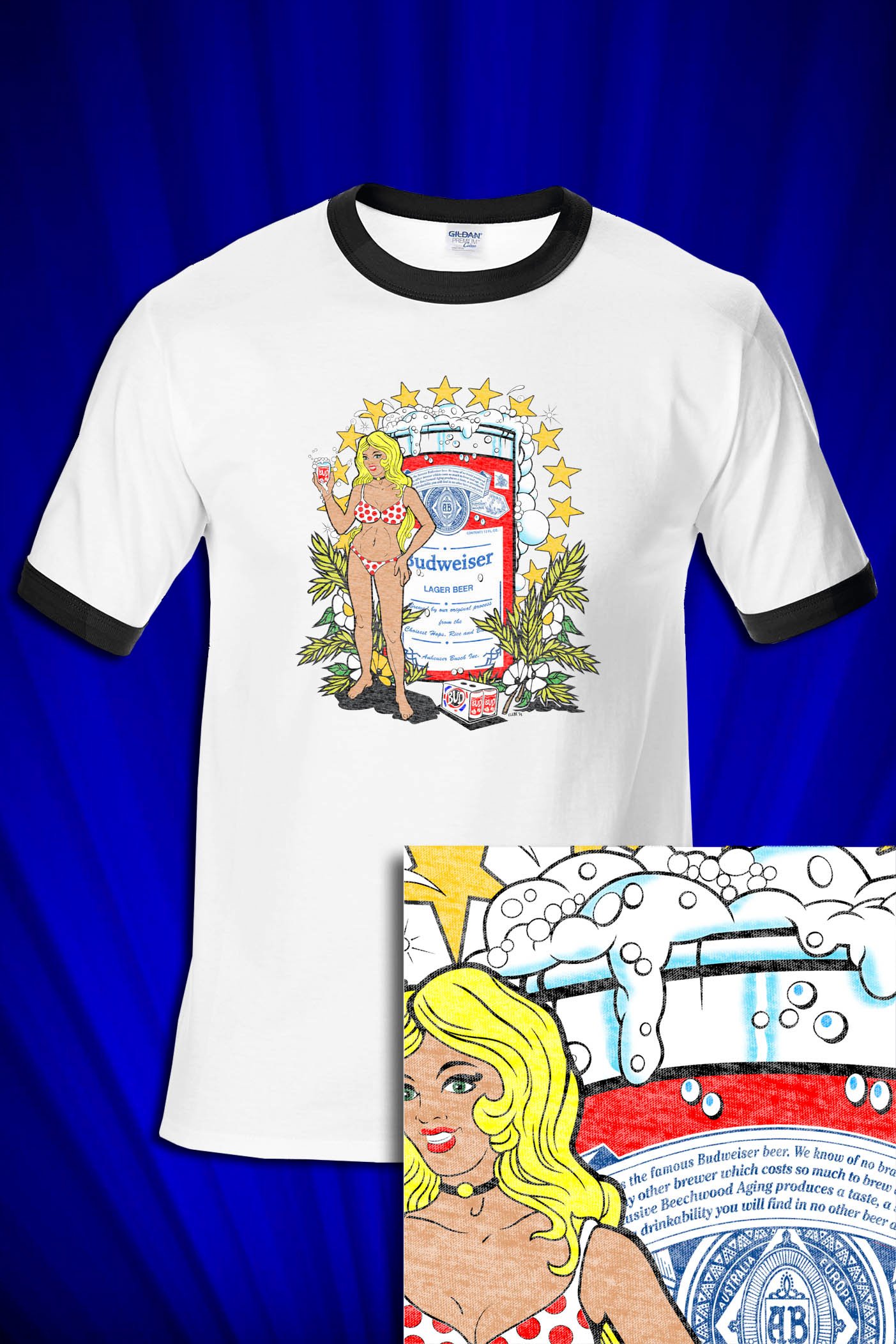 Bud Girl 1974 Ringer T-shirt