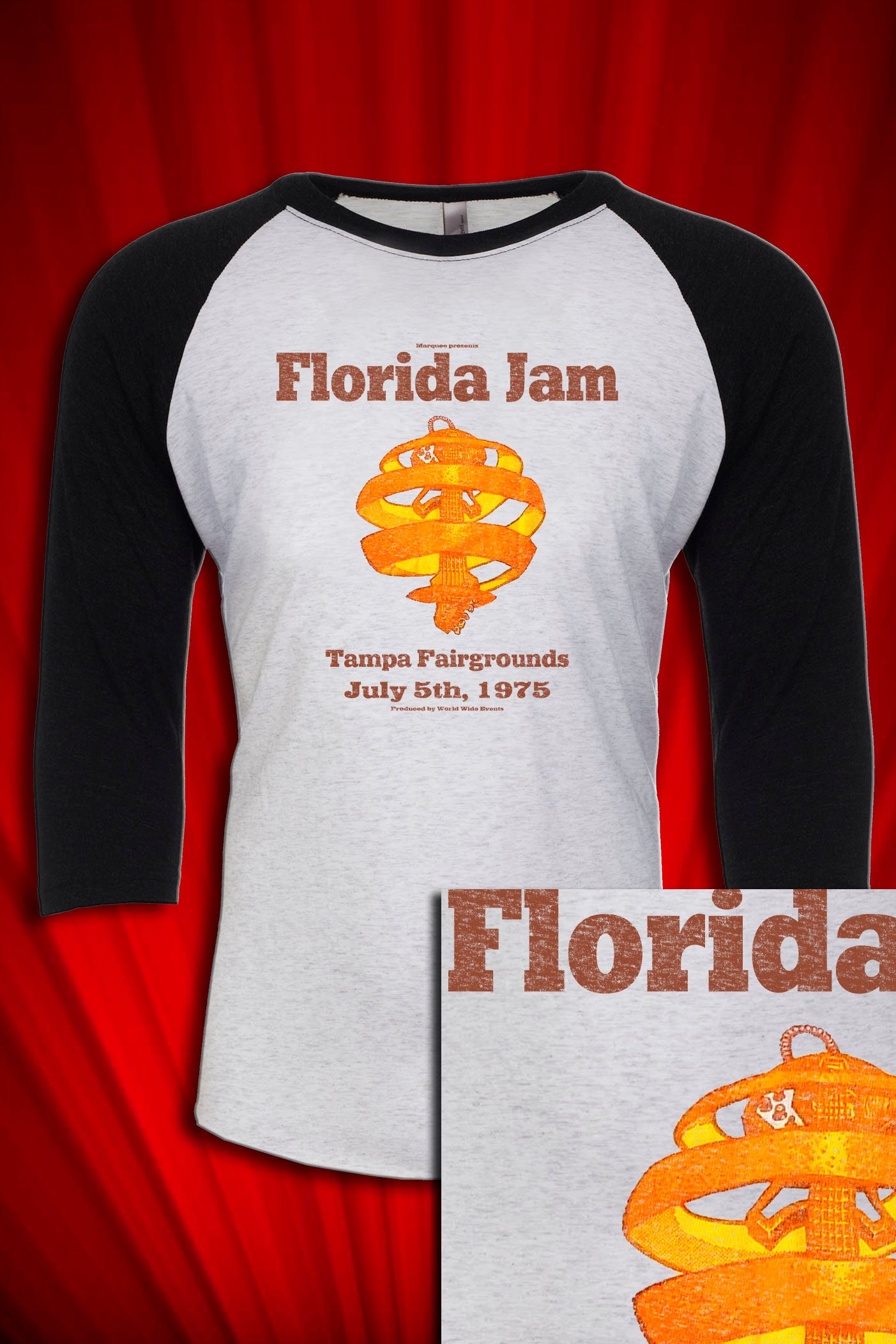 Florida Jam Tampa 1975 Tour Raglan Jersey