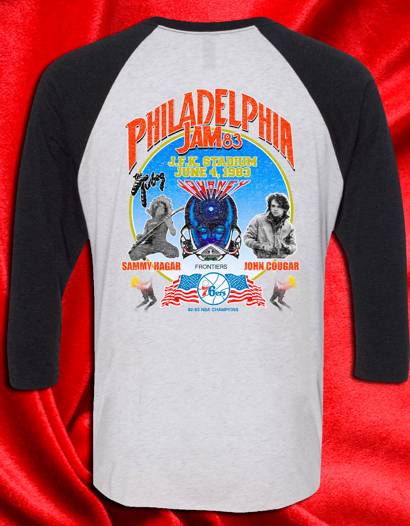 Philadelphia Jam 1983 JFK Stadium Tour Raglan Jersey - Image 2