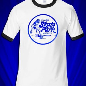 Skatepark Modesto Skateboard Ringer T-shirt