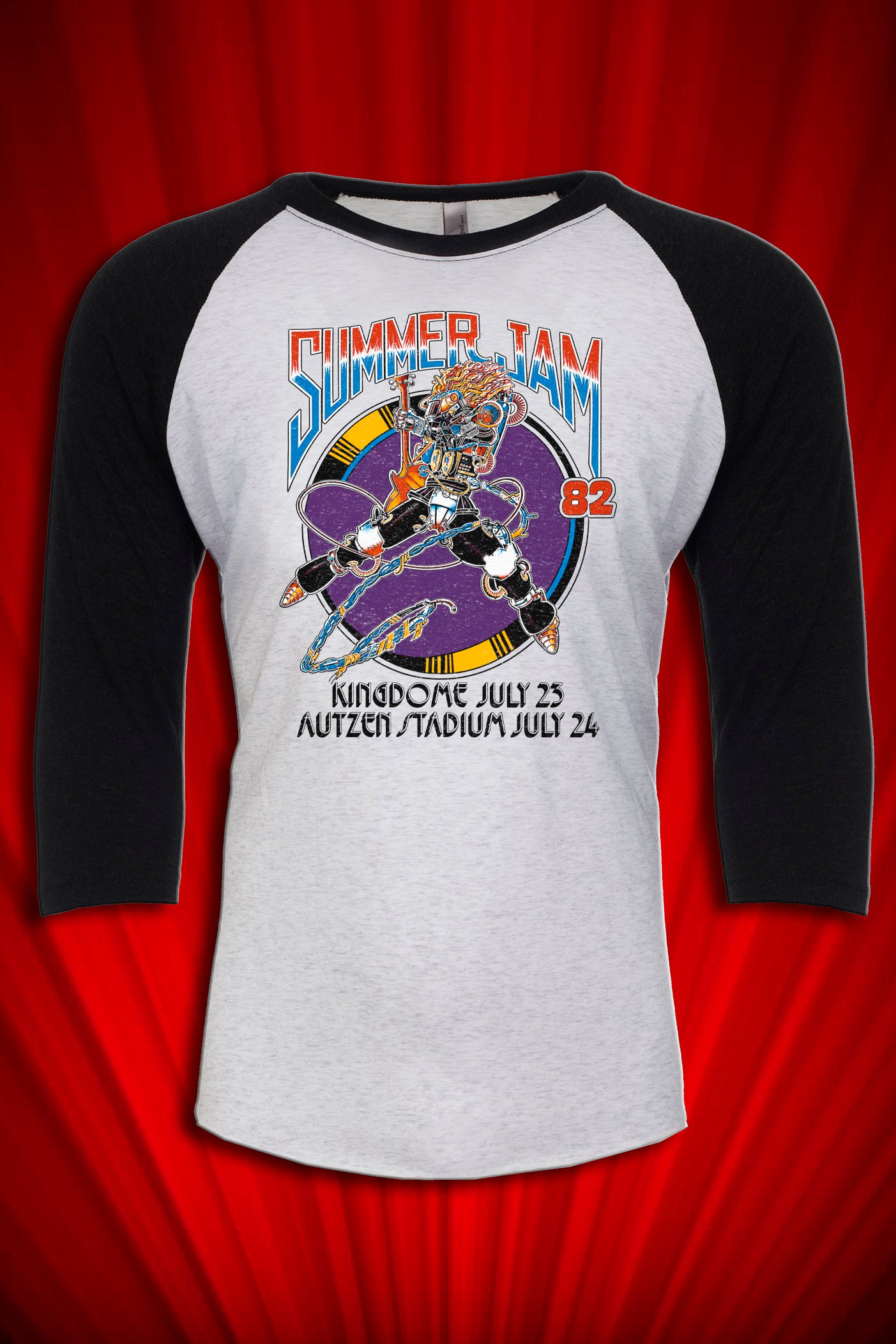 Oregon Summer Jam 1982 Music Festival Tour Raglan Jersey