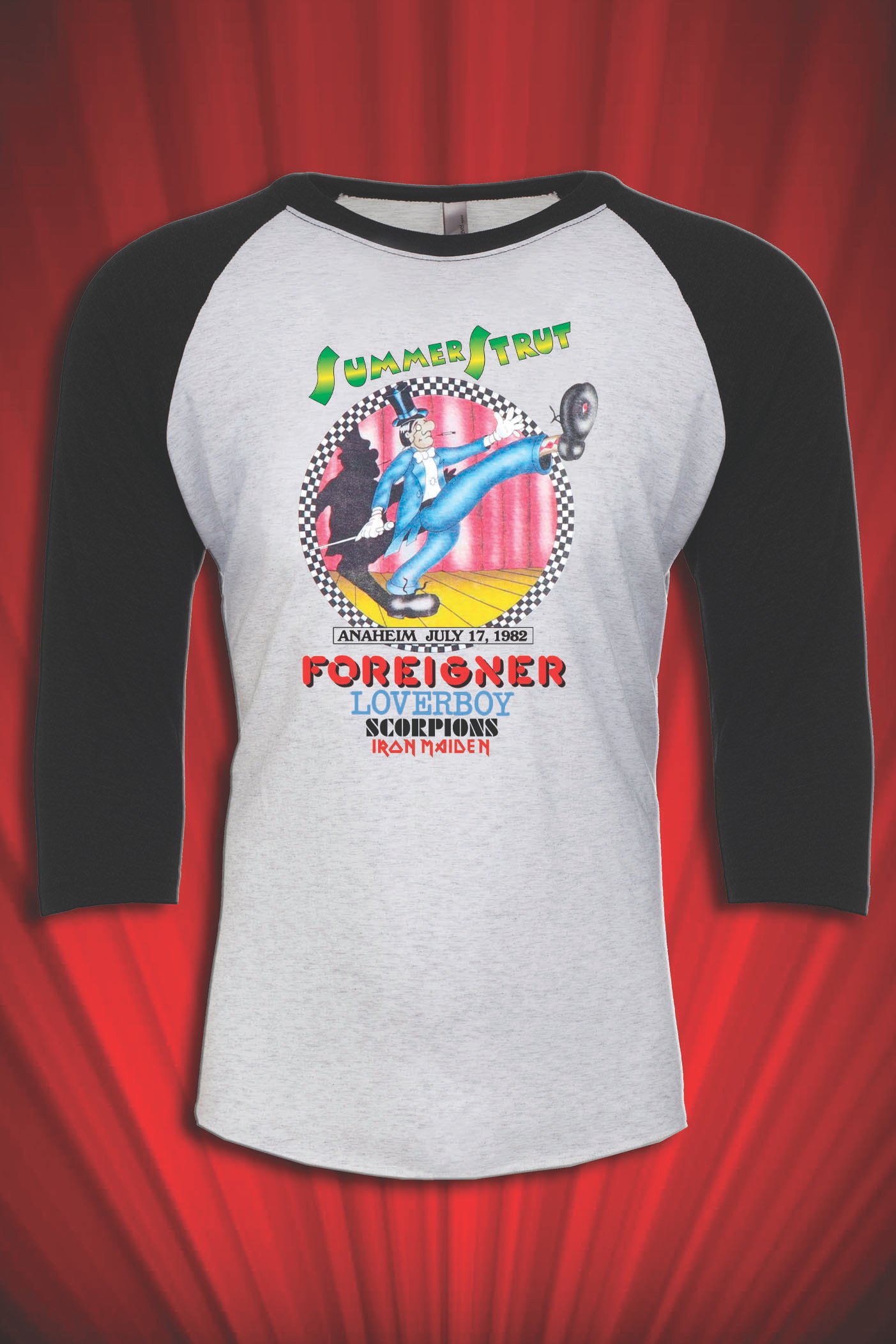 Summer Strut Anaheim 1982 Music Festival Tour Raglan Jersey (Copy)