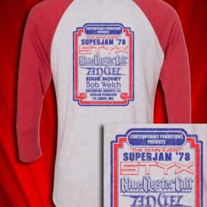 Super Jam Rock Fest 1978 St. Louis MO Tour Raglan Jersey