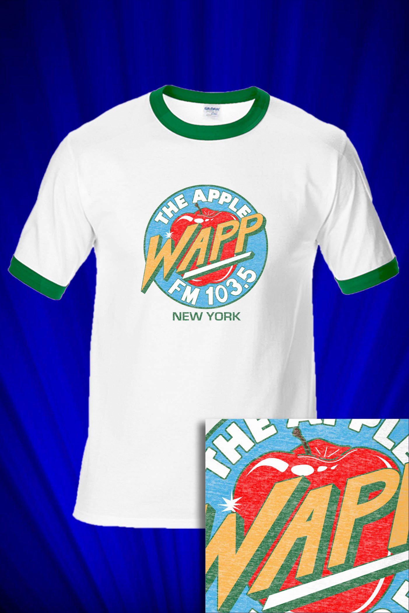 WAPP Rock Radio Station New York the Apple Ringer T-shirt (Copy)